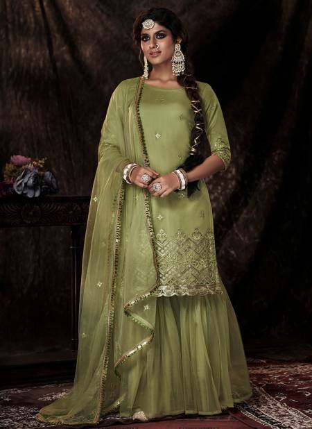 Parrot Green ARYA NOORANI 4 New Wedding Wear Designer Embroidery Salwar Suits Collection 14004